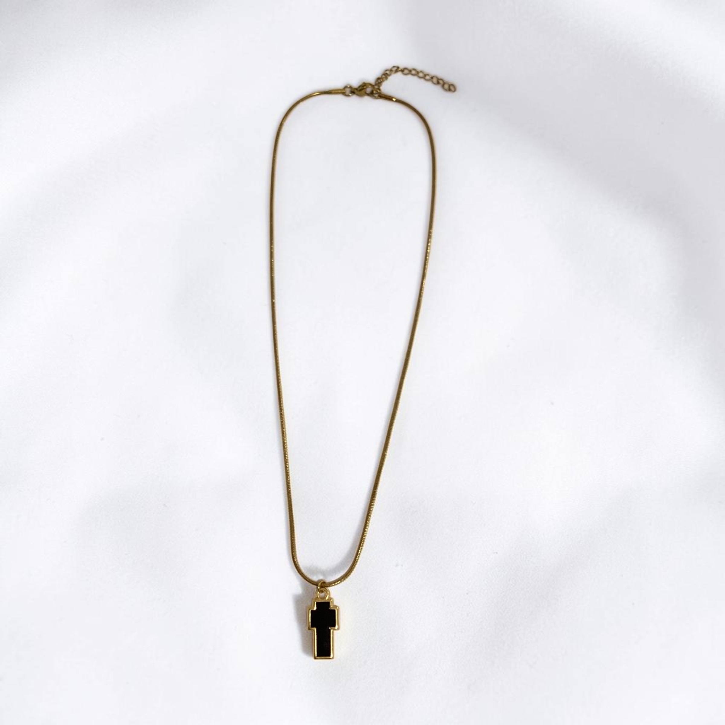 Ν250 Κολιέ Chain cross gold - Image 1