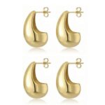 Σκουλαρίκια Drops gold