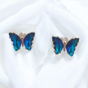 Σκουλαρίκια Blue butterfly