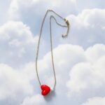 Κολιέ Red Heart and pearl