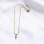 Κολιέ Gold Cross